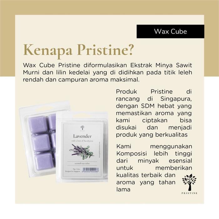 pristine tungku aromaterapi + wax melt cube set ( 70gr x 4pcs) i lilin aromaterapi i soy wax candle