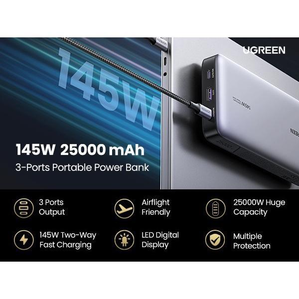 Ugreen Power Bank 25.000mAh 145W Fast Charging Power Bank - 90597A