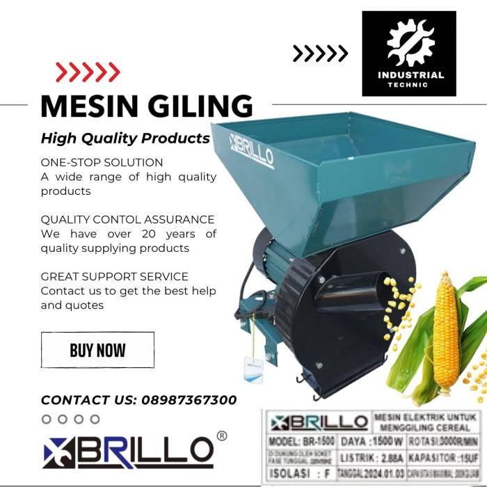 BRILLO MESIN PENGGILING JAGUNG BR-1500/ MESIN PENGGILING JAGUNG GABAH SERBAGUNA/ MESIN GILING JAGUNG
