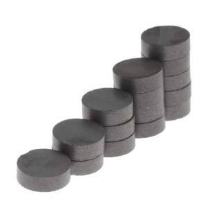 Magnet Ferrite /Magnet hitam /Magnet kulkas bulat 12 mm (Satu sisi)