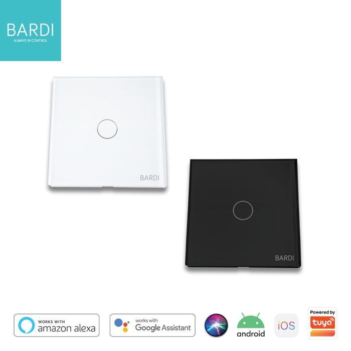 lx6wr- Bardi Smart Light Wall Switch 1 Gang. Hitam/Putih