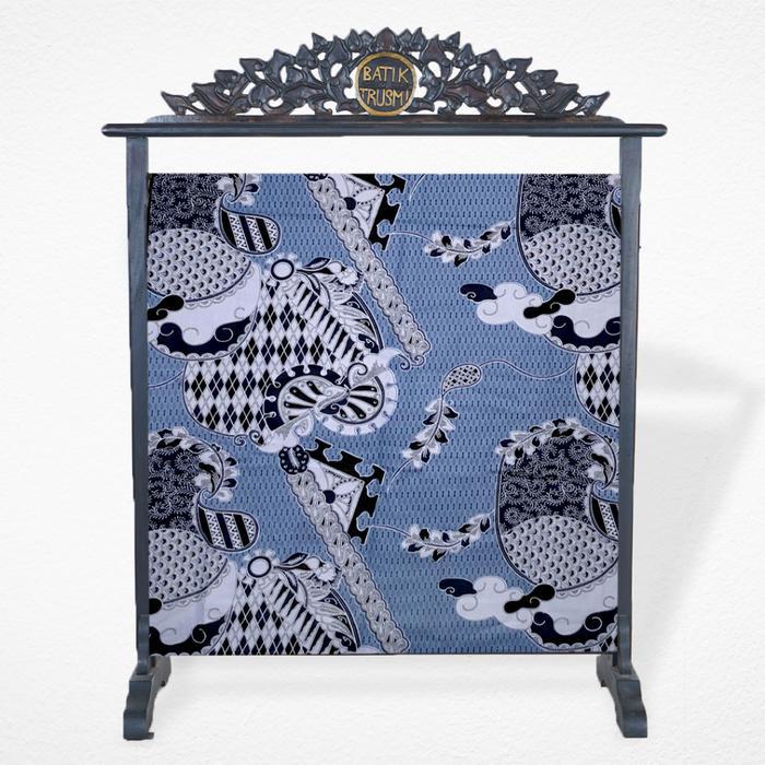 (COD) BATIK TRUSMI KAIN BATIK METERAN BAHAN KATUN 45366 BIRU SM