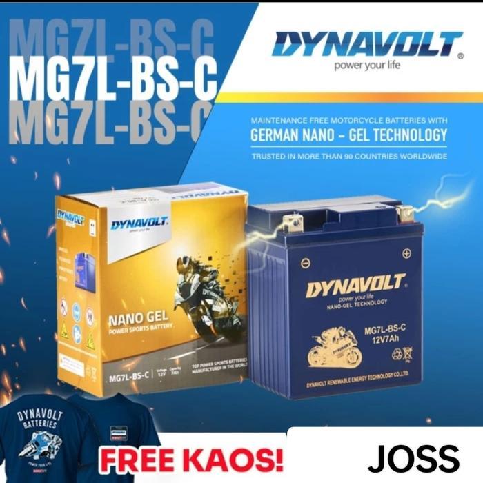 Aki Motor Honda Rebel 500Cc Hornet 400Cc Dynavolt Mg7L-Bs-C Cca 200A