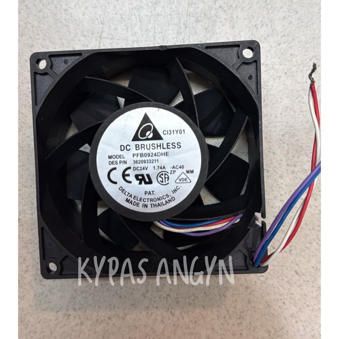 DC Fan DELTA ELECTRONICS 24V/9cm (PFB0924DHE)