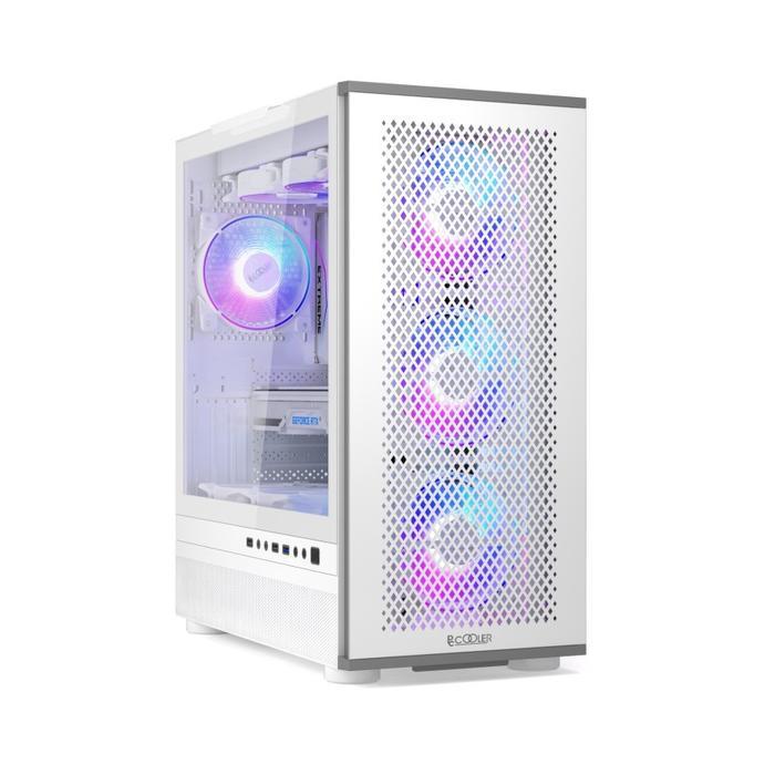 CASING PCCOOLER MASTER ME200 MESH WHITE WITH 3 FAN RGB