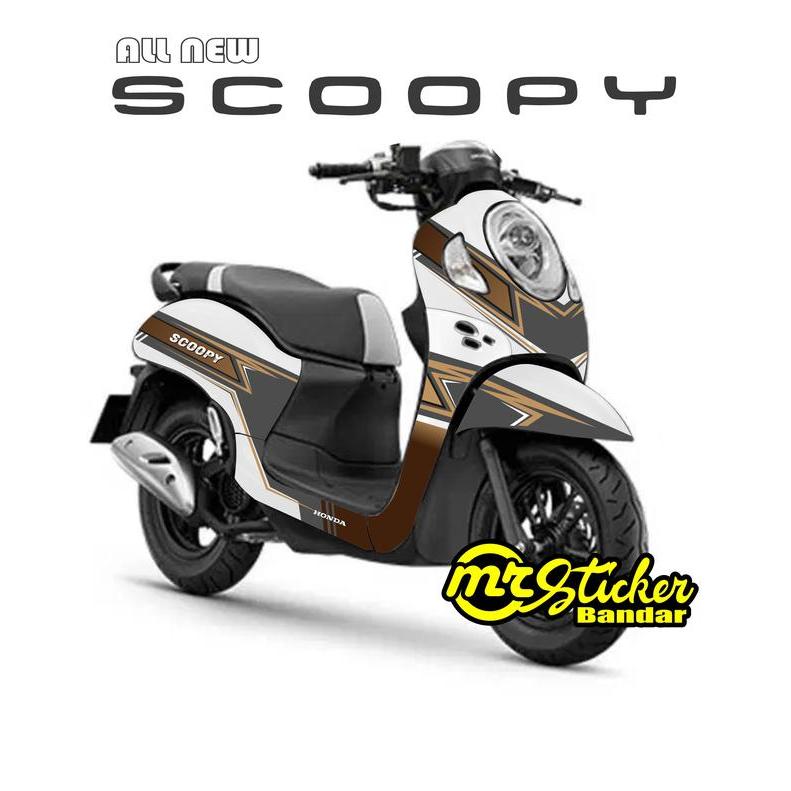 Decal Sticker Scoopy Full Body New Fi Baru 2021 Prestige Grafis Putih