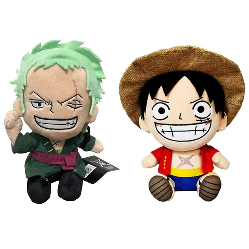 New 25Cm One Piece Anime Figure Zoro Luffy Chopper Plush Toys Cute Cartoon Plushie Stuffed Dolls