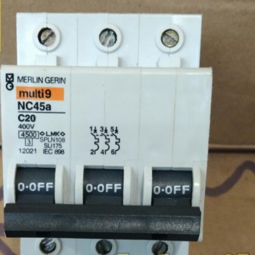 Limited Mcb Merlin Gerlin Nc45A 3P C 20A 16A 10A 6A Terlaris