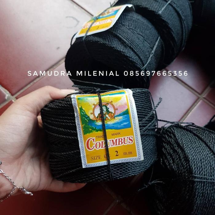 Tali Tambang 2mm / Tali Tambang Kecil 2 mm HITAM Colombus BAGUS