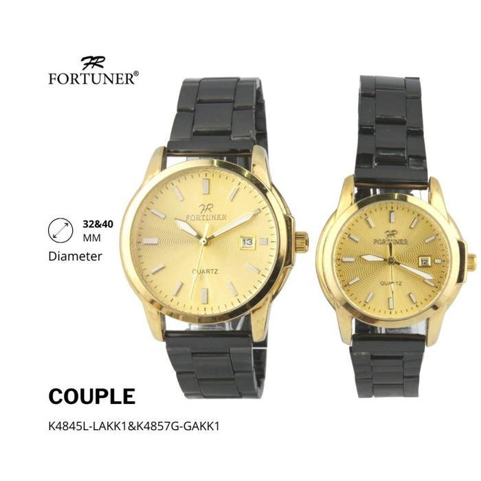 Fortuner Jam Tangan Couple Analog Quartz Water Resistant Gold Alterio