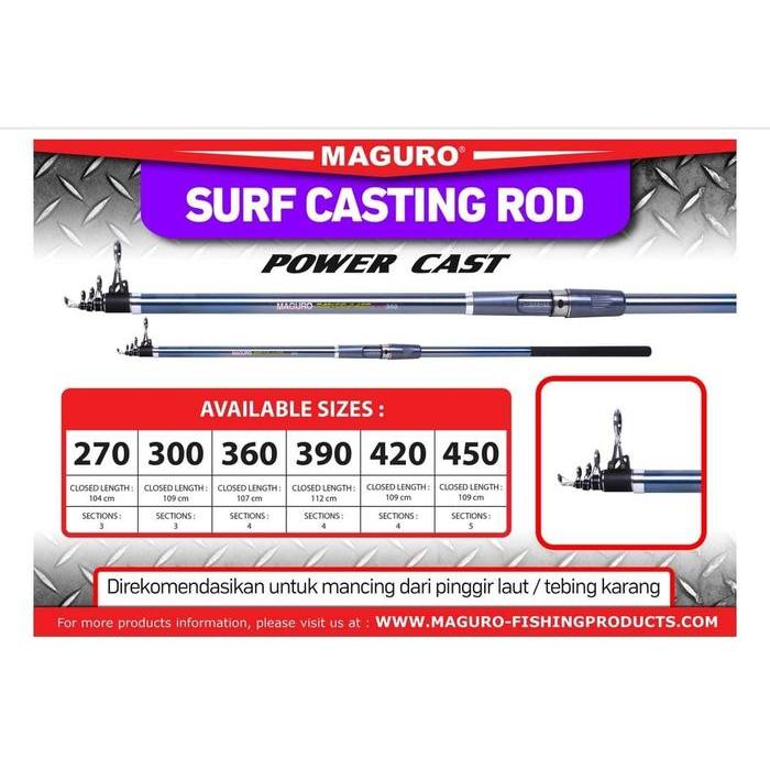 Rod / Joran Pancing Antena Maguro Power Cast Surf Cast 3904 4205