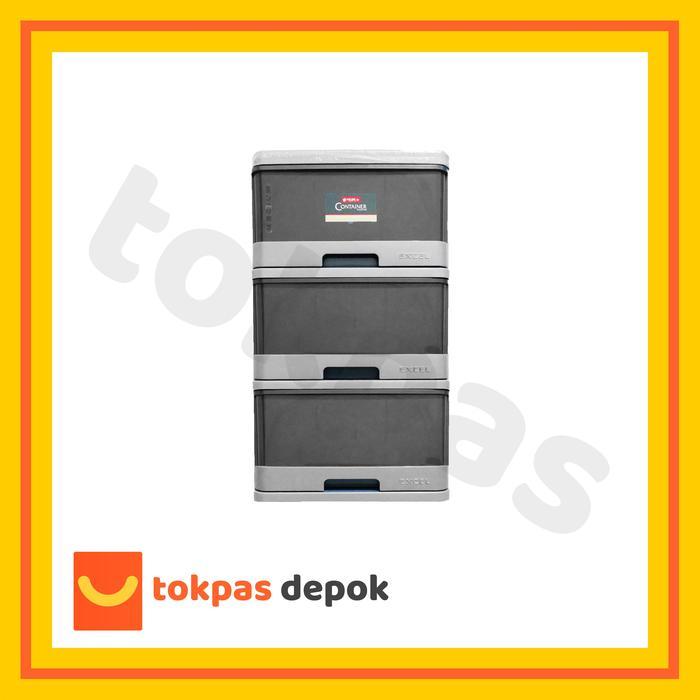 Lemari Pakaian Anak Lemari Mini Plastik PortbaleLemari Laci Plastik Lion Star Susun 3 Excel