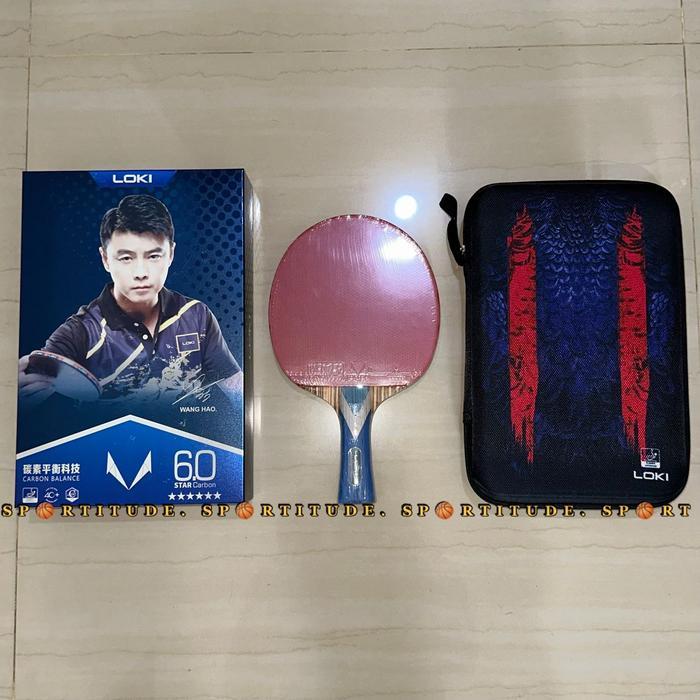 Bet Tenis Meja Bet Pingpong Bat Pingpong LOKI 6star Carbon Original