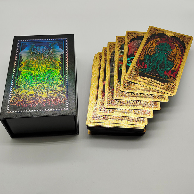 Second Generation Kesuru Gold Foil Tarot 3D Visual Effects Divination Cards With Laser Technology In