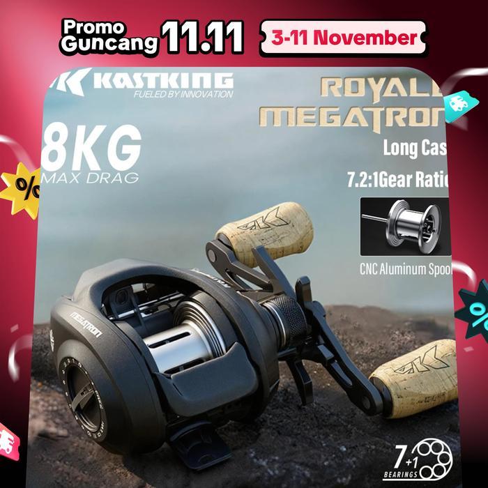 pscgz5- [Official] Kastking Royale Megatron Reel Bc Long Cast Reel Pancing Baitcasting