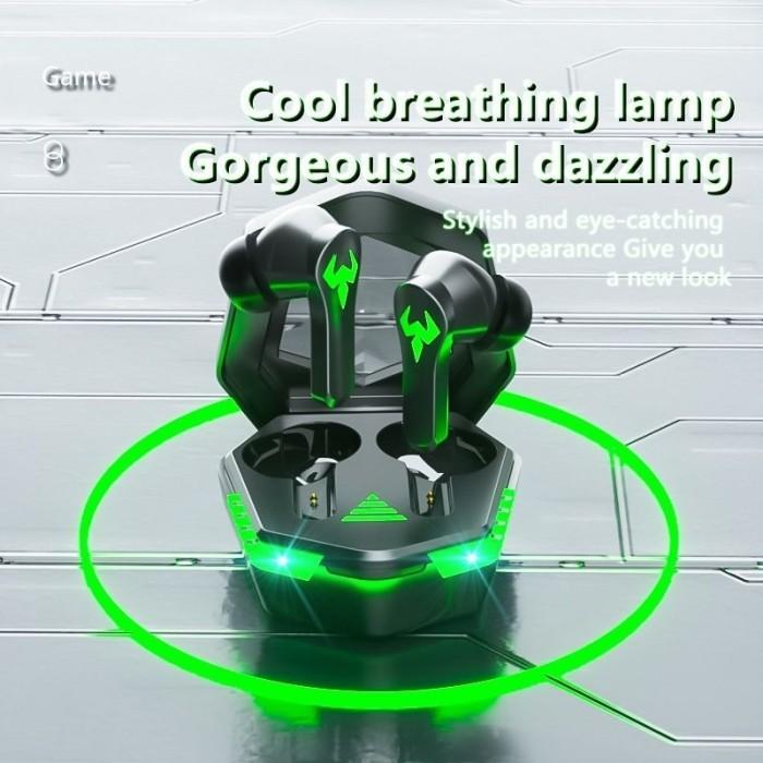 OUTNEW- Tws Gamers Pinzy Earphone Gaming Tws N35 Wireless V5.3 Magnetic Full Led