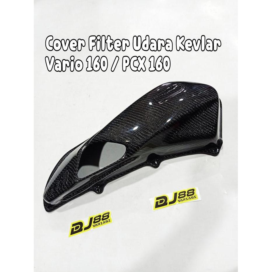 Cover Filter Udara Carbon Kevlar Vario 160 Pcx 160 Penutup Kevlar