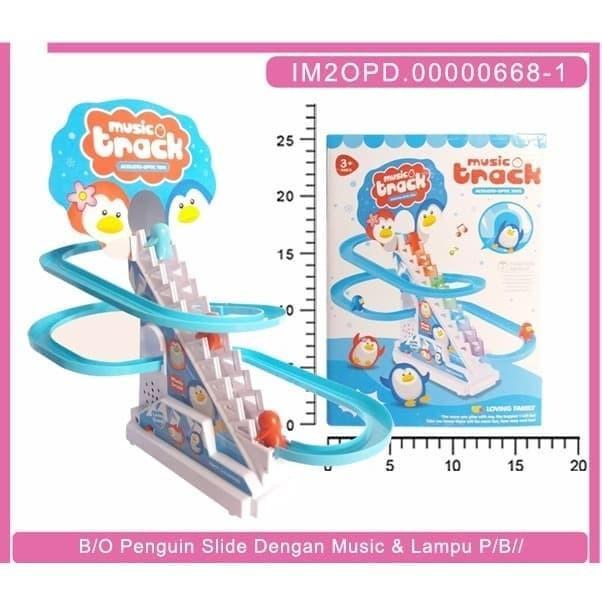 Mainan Anak Music Track Penguin Balapan Seluncur Tangga Slide Penguin Kode 792