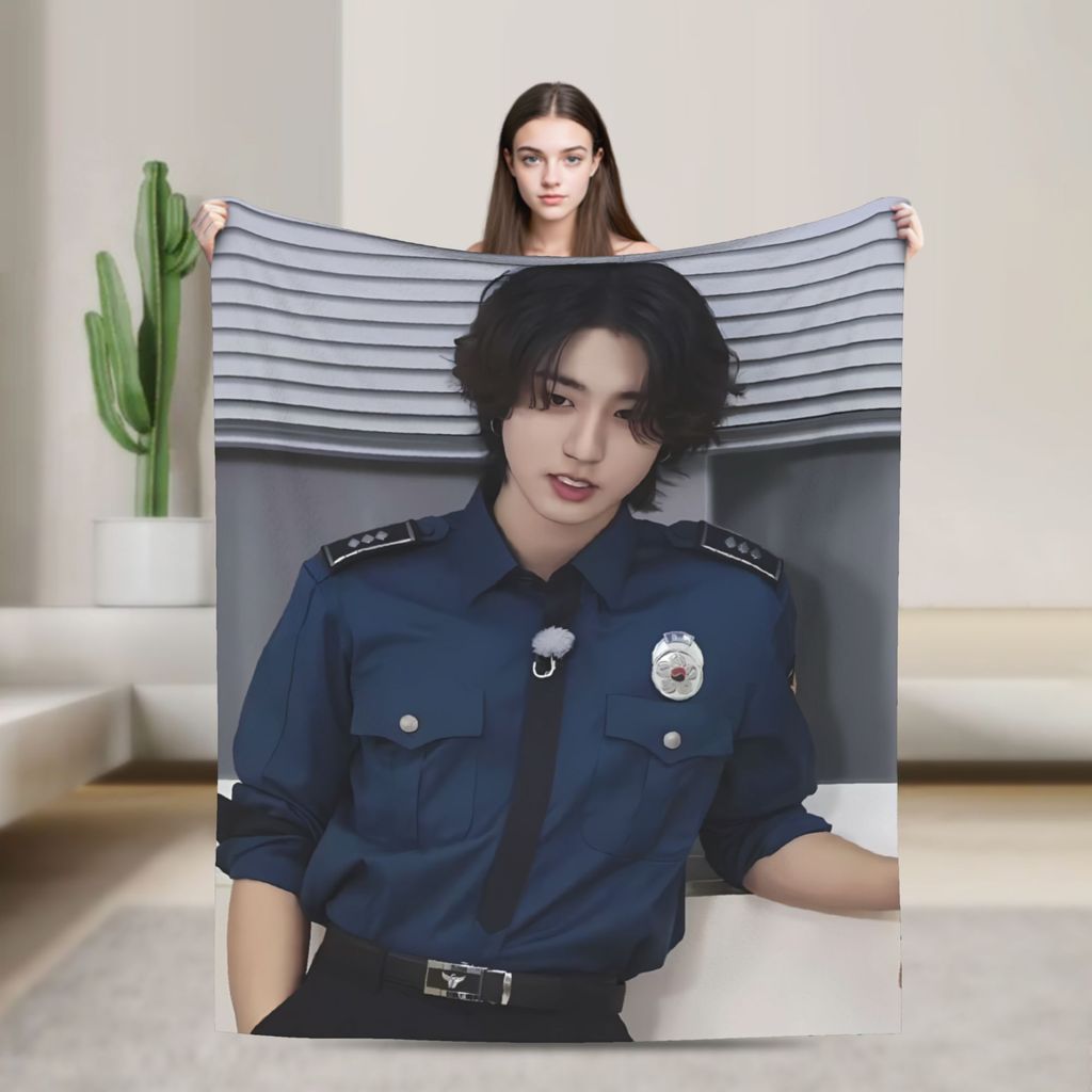 Warm Soft Blanketgirls Boys Travel S-Straykids Han Throw Blanket Flannel Bedspread For Living Room