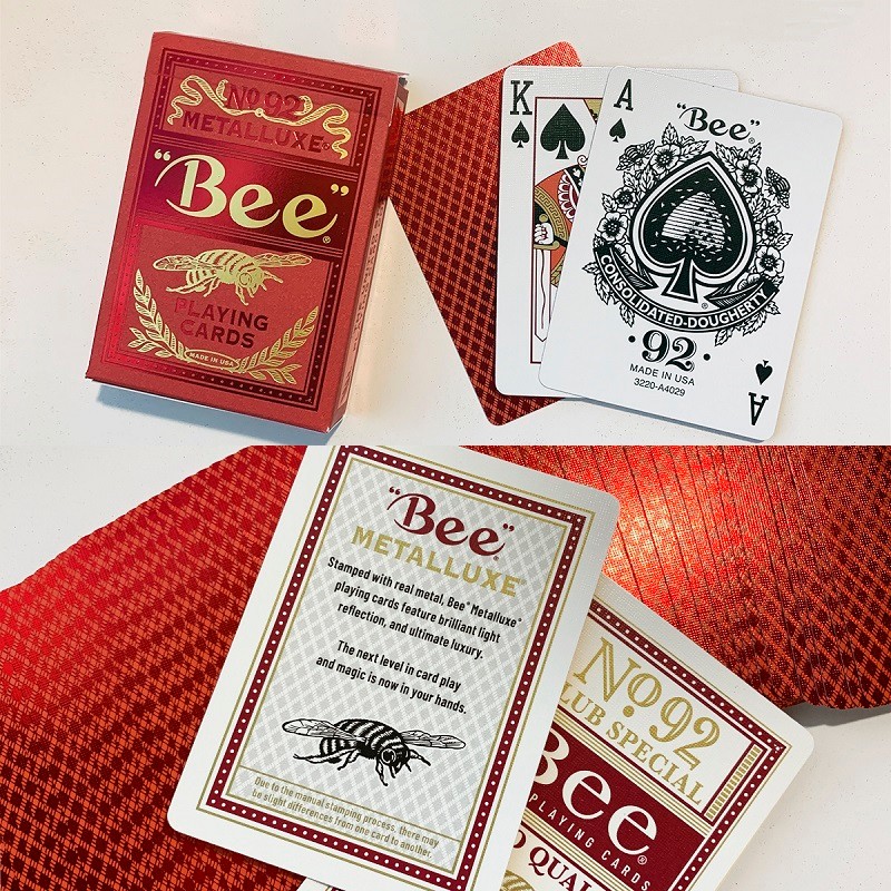 - Bee Metalluxe Playing Cards Uspcc Deck Card Games Magic Tricks Props