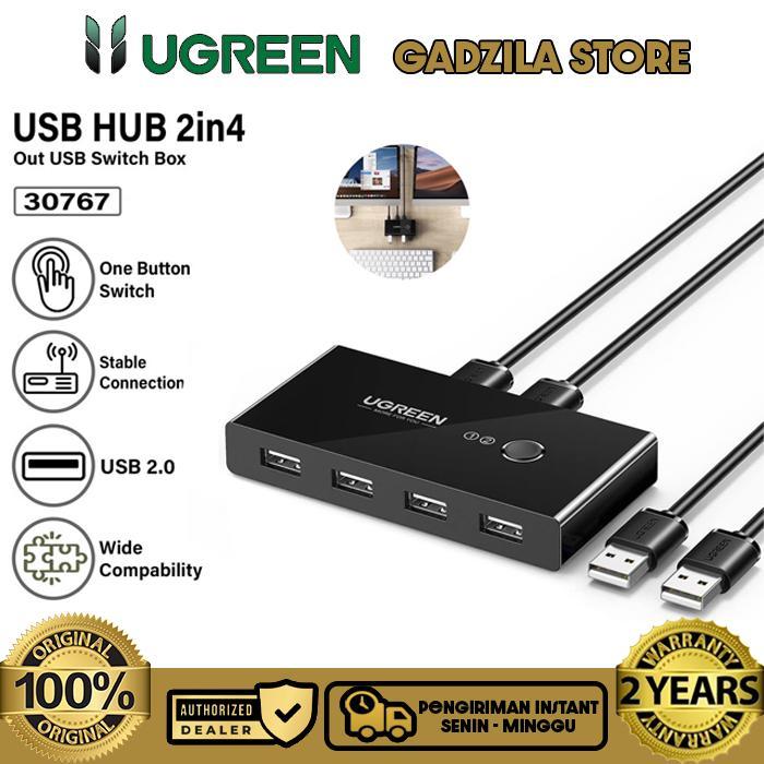 Adapter HUB Pc 2 In 4 Port USB 2.0 & 3.0 Sharing Switch Selector For Komputer Laptop PC Keyboad