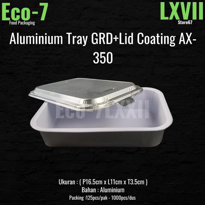 Aluminium Foil Tray BX-4381 (Garuda) + Lid Aluminium - Food Tray