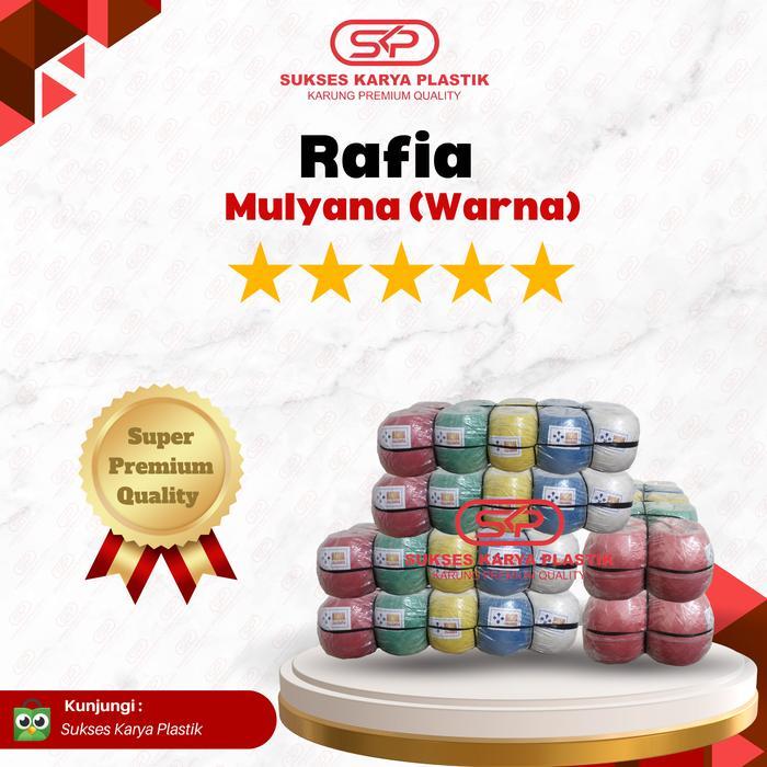Terbagus Mulyana Tali Rafia Mulyana Warna 1 Ball 10 Roll Tali Plastik Rafia Warna Kombinasi Super