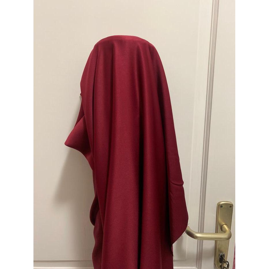 News Bahan Kain Satin Velvet Import Premium Warna Merah Maroon Marun