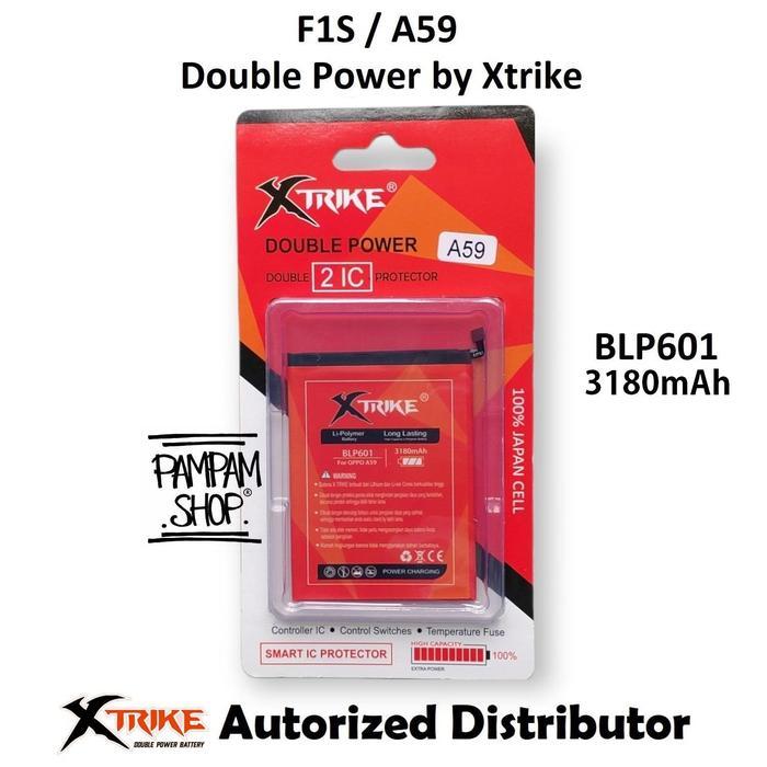zmaa- Xtrike Baterai Double Power Blp601 Compatible For Opp F1S A59 Blp601 Blp 601 Batre
