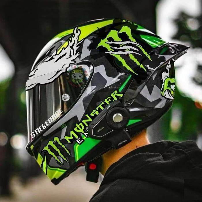 ASLI STIKER HELM FULLFACE DAN HFACE 1 SET STICKER CUTTING READY STOCK