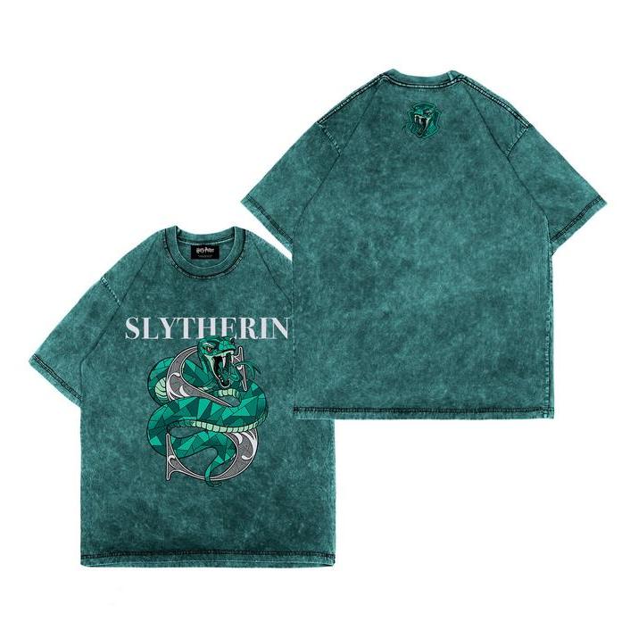 sbcx- Thesilversky Slytherin Oversized Washed T-Shirt Official Harry Potter
