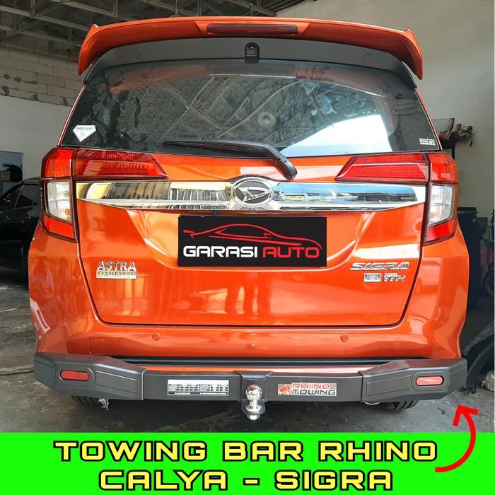 In Stok Paket Tanduk Depan Belakang Calya Sigra Bumper Guard Towing Bar Rhino Kode 179