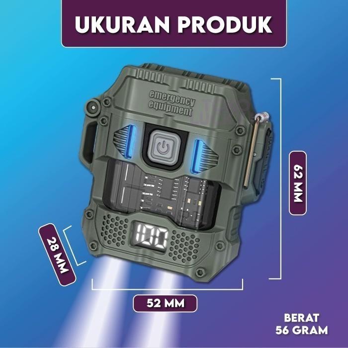 nrd Senter Korek Api Elektrik 220Lm 2in1 Plasma Lighter Camping Hiking