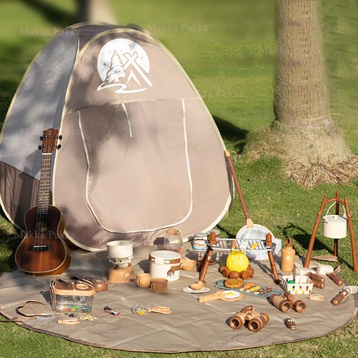 Berkualitas camping set pretend play with cooking utensil mainan camping set anak -Tenda Kemah Anak