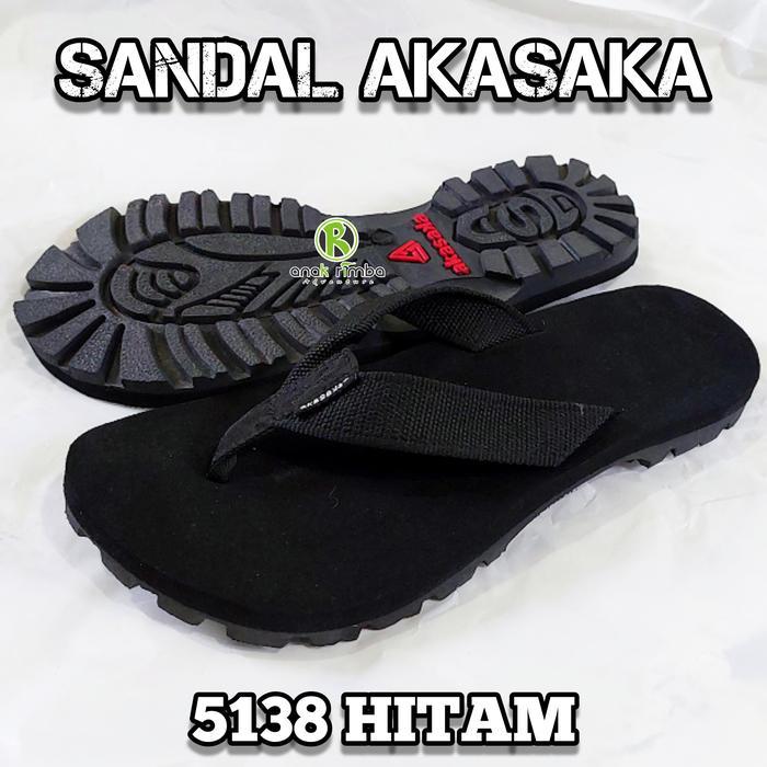 BERKUALITAS SANDAL 5138 HITAM AKASAKA. SANDAL OUTDOOR JEPIT