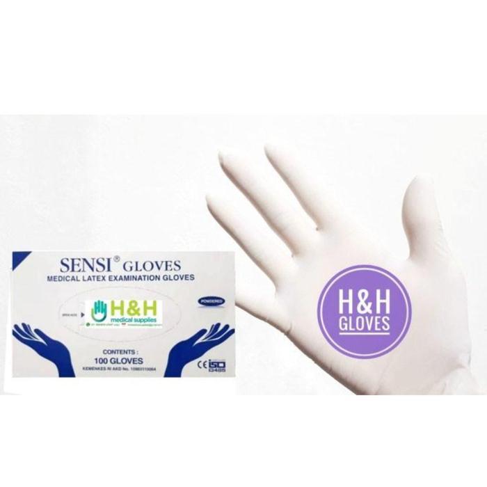 Sarung Tangan Sensi /Sarung Tangan Latex Sensi Powder / Sarung Tangan