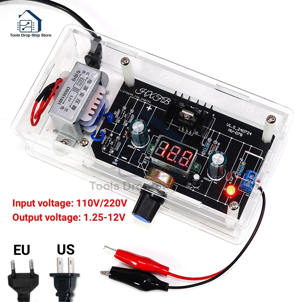 Lm317 Adjustable Power Supply Diy Kit Dc Regulated Power Supply Ule Component Welding Power Supply