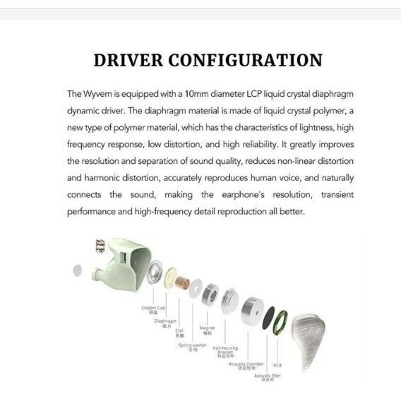 KINERA CELEST WYVERN BLACK / WYVERN WHITE 10MM LCP DYNAMIC DRIVER IEM EARPHONE KINERA WYVERN BLACK /