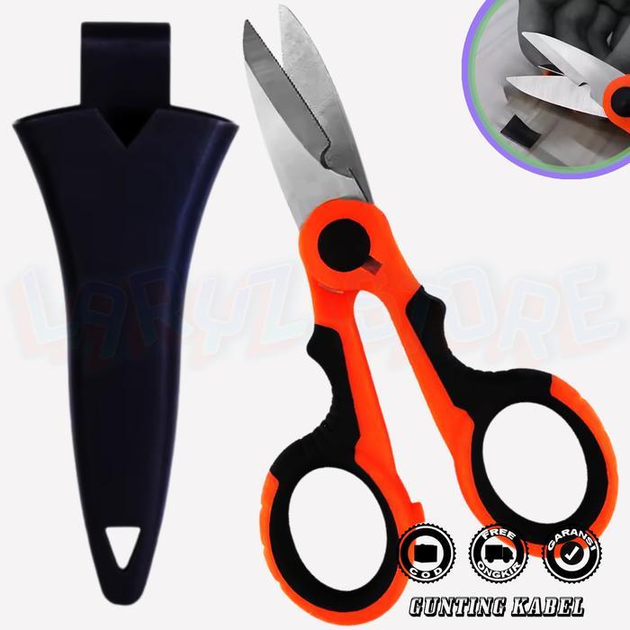 Gunting Kabel Listrik Senar Tali Pancing Alat Potong Kawat Tipis Tajam Gagang Anti Slip Stainless