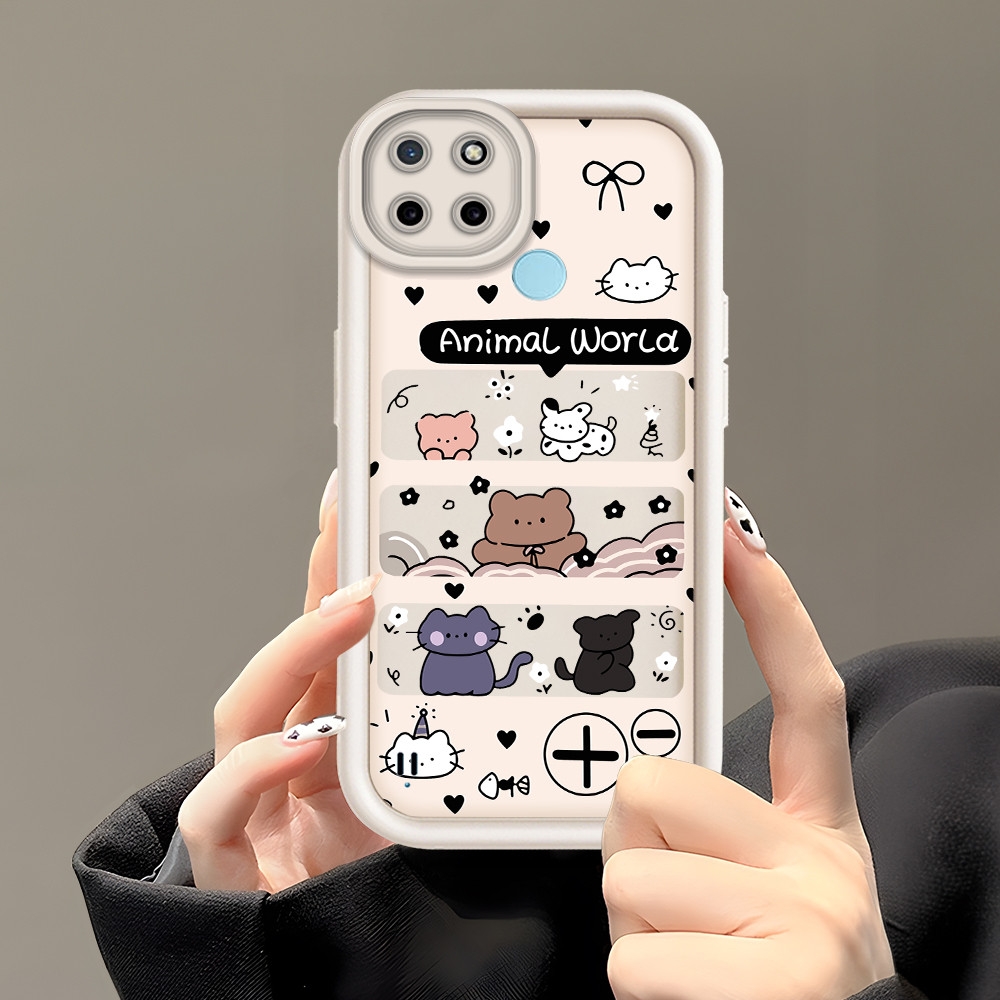 Casing Hp Untuk Realme C21Y C25Y Case Kesing Protect Phone TY DLJ C8-4818 bunga-bunga