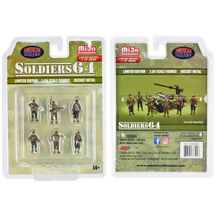 AD-76502MJ AMERICAN DIORAMA SOLDIER 64 ARMY FIGURE SET MIJO