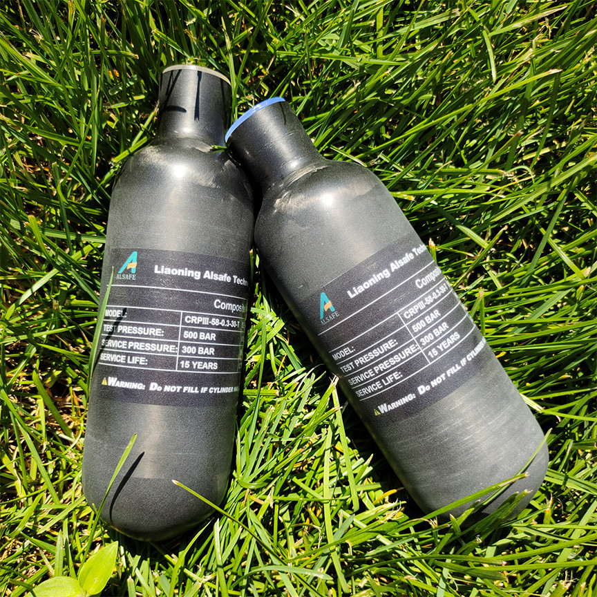Ultralight 4500Psi 300Bar 0.3L Carbon Fiber Cylinder Air Tank Hpa