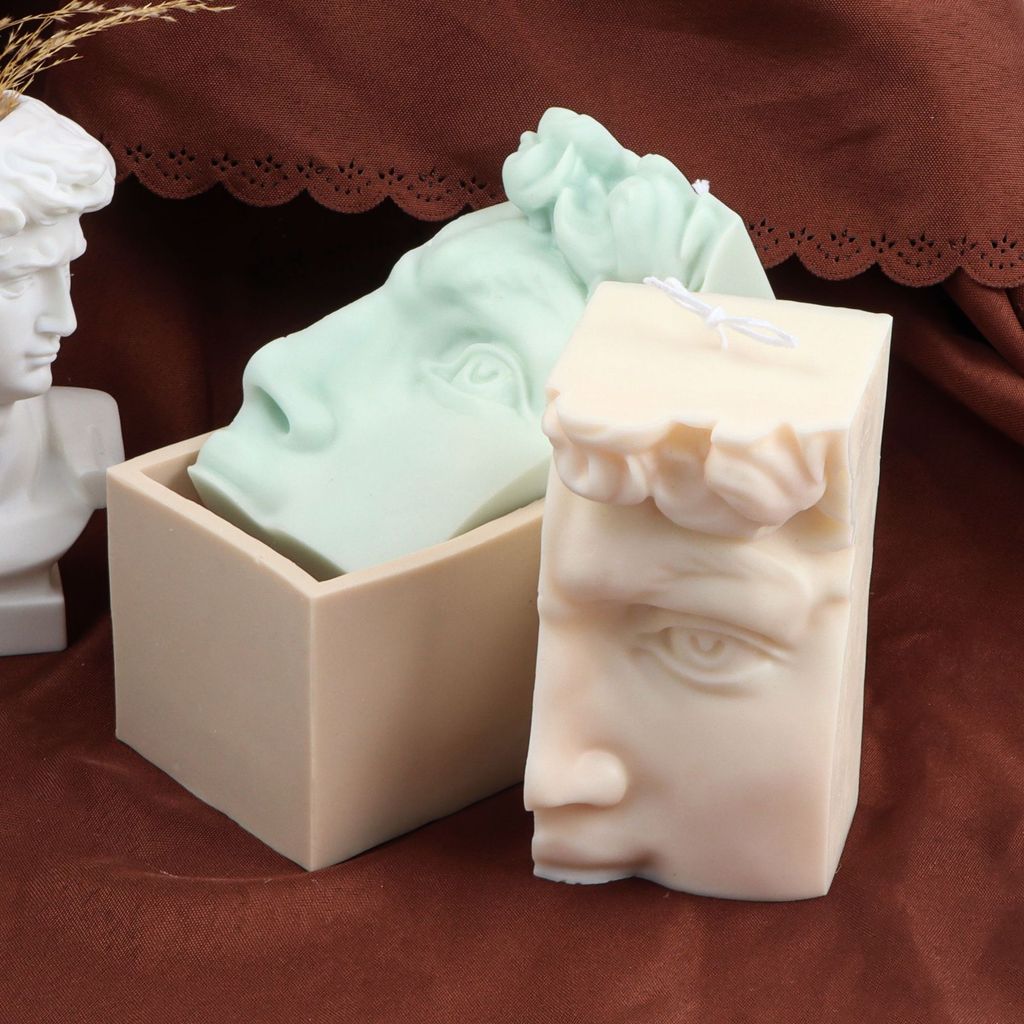 3D Body Art David Face Silicone Mould Greek Statue Sculpture Half