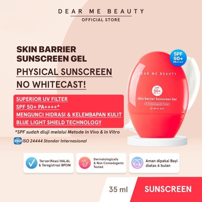 Dear Me Beauty Skin Barrier Physical Sunscreen Spf 50 Pa++++ - Tabir Surabya Sanskrin Day Cream