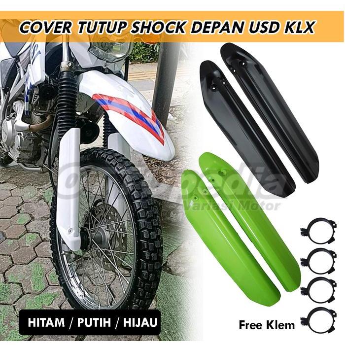 populer] Cover Tutup Shock Depan USD KLX 150 / D Tracker DTracker / Trail Pelindung Sok Depan Upside