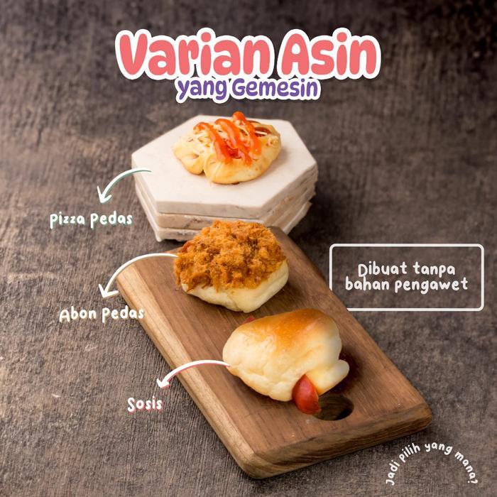 87ekcr- Roti Unyil (Delicute Bun) 24 Pcs - Bebas Pilih Rasa Dalam Box (Tulis Pilihan Variasi