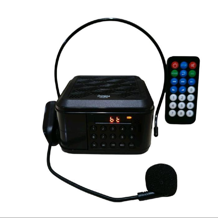 SPEAKER RHIMOA V600 K WITH MIC MICROPHONE WIRELESS HEADSET ANAK BELAJAR ALQURAN AUDIO MP3 TP600