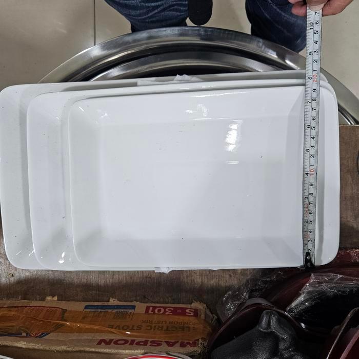 piring persegi keramik piring saji kotak persegi besar