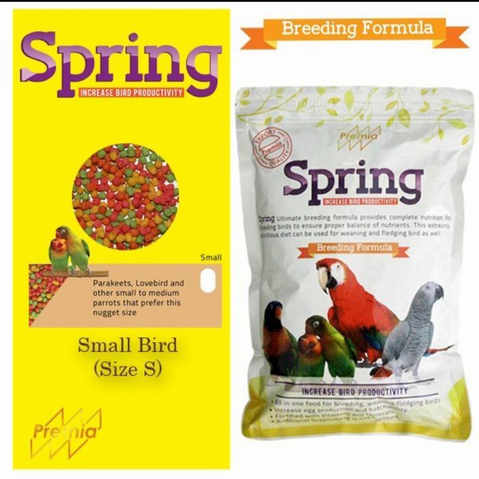 Premia Spring S 800gr pelet formula breeding lovebird parkit falk