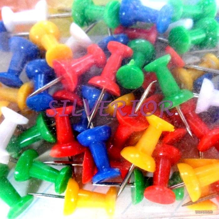 Set Paku Jarum Tusuk Tempel Memo Catatan Kertas Push Pin